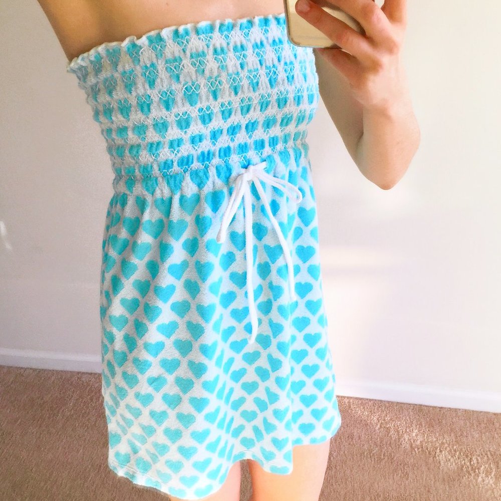 Rare Y2k Fashion Juicy Couture Smocked Strapless Hear… Gem